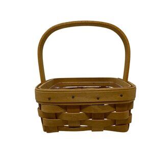 Longaberger Tarragon Booking Basket With Plastic Protector Insert 2001